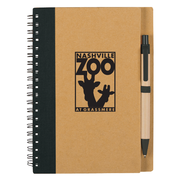 RECYCLED NATURAL JOURNAL AND PEN SET - BLACK